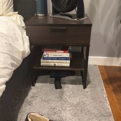 Dark Brown Nightstands, Pair