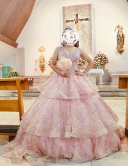 Sweet 16/15 th gold pink dress
