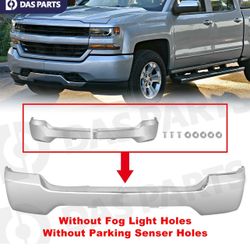 Chrome Front Bumper For 16-18 19 Chevrolet Silverado 1500 LD