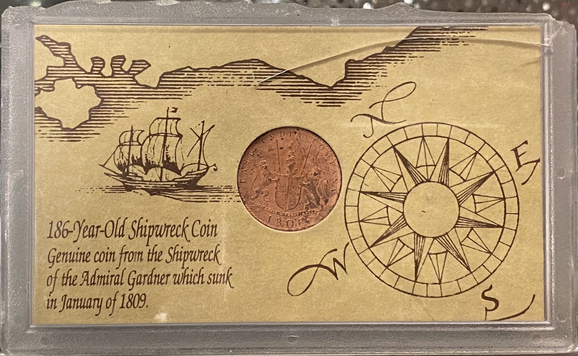 1808 English Shipwreck Coin From Admiral Gardner