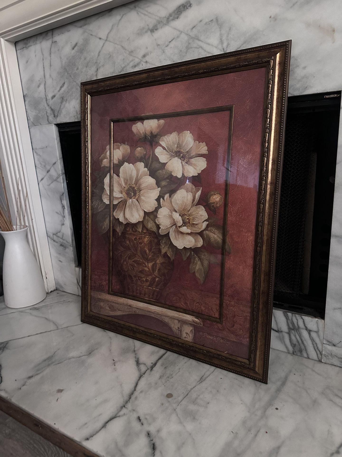 Large Floral Framed Artwork