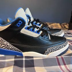 Sport Blue Jordan 3 9 1/2