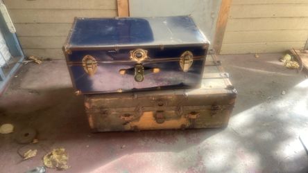 Antique storage trunks