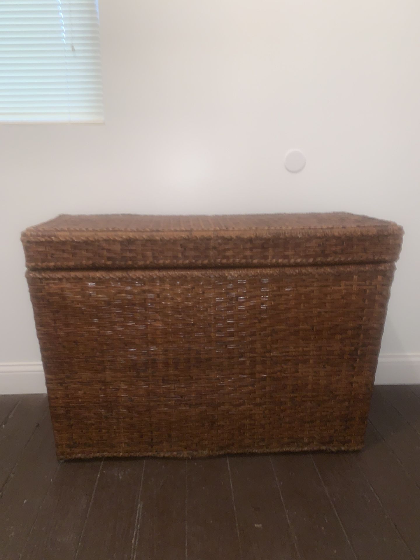 4ft long wicker basket, laundry container storage