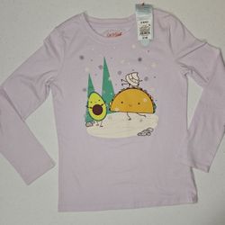 Cat & Jack Long Sleeve in purple taco and  avocado size S(6/6x)