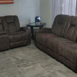Couch Recliner And Loveseat Reclining Rockers
