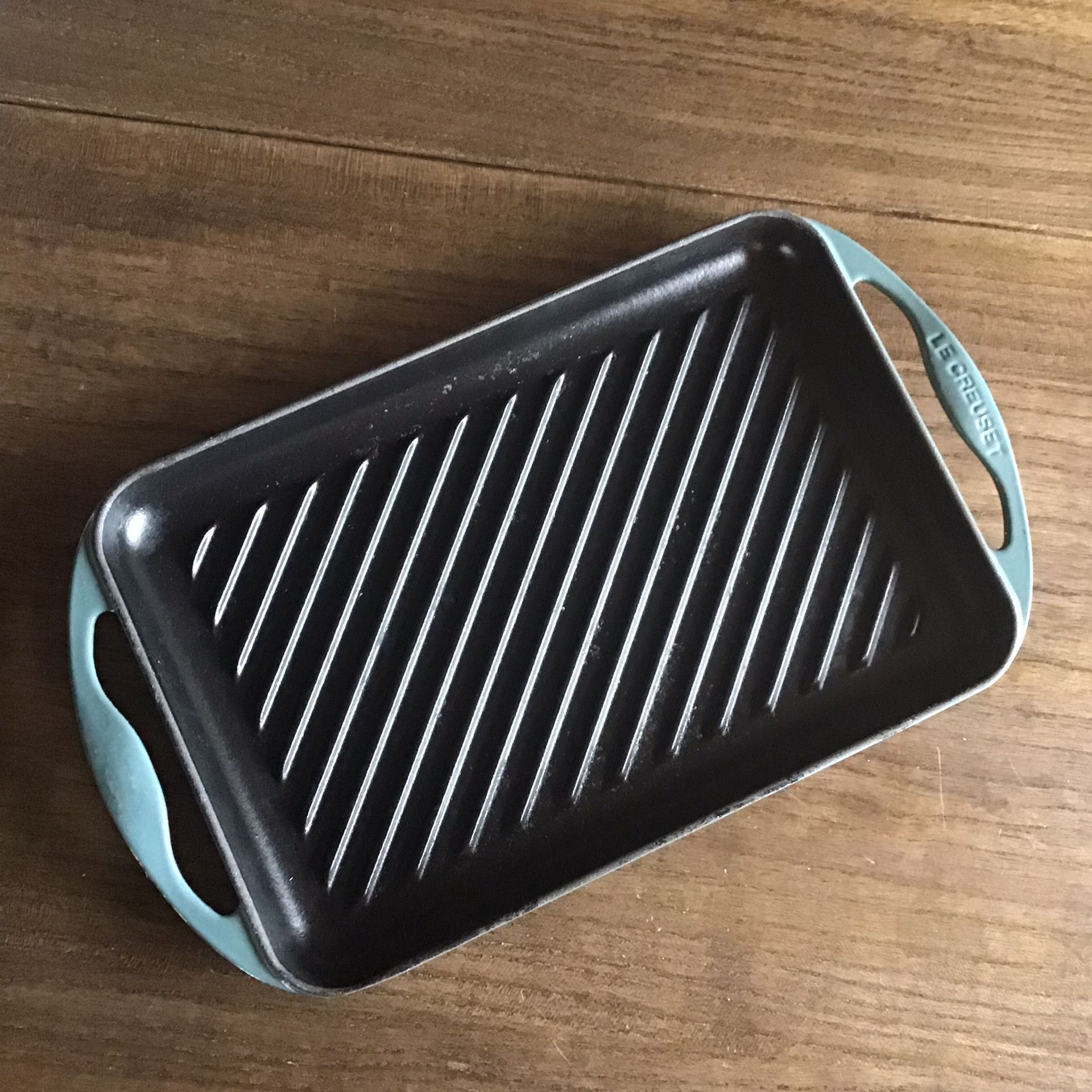Le Creuset Caribbean Blue Grill Pan, France 