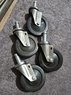 Newel 5" Casters for Wire Shelving. 7/8" Diameter Shaft