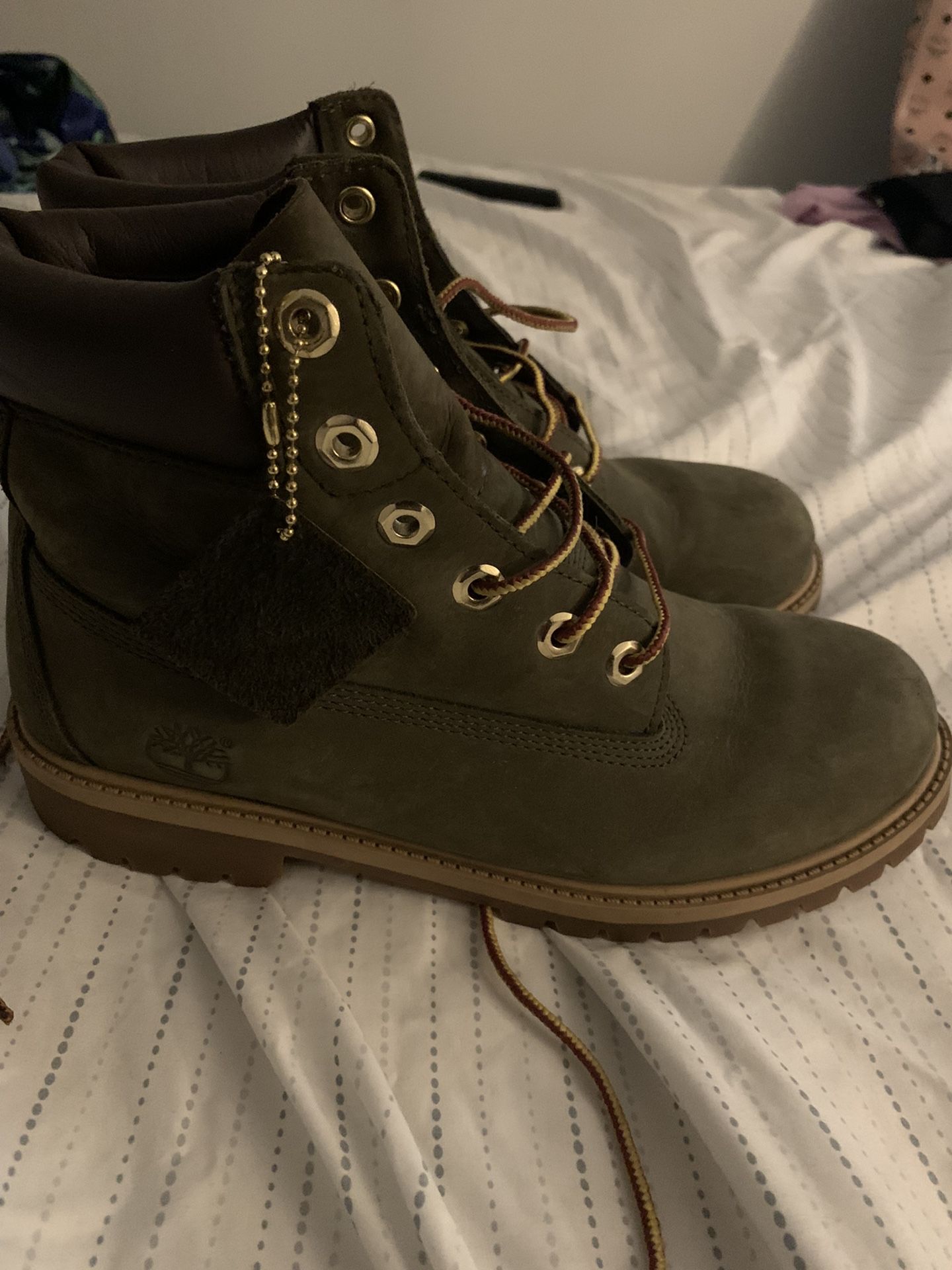 Green Timberland Boots