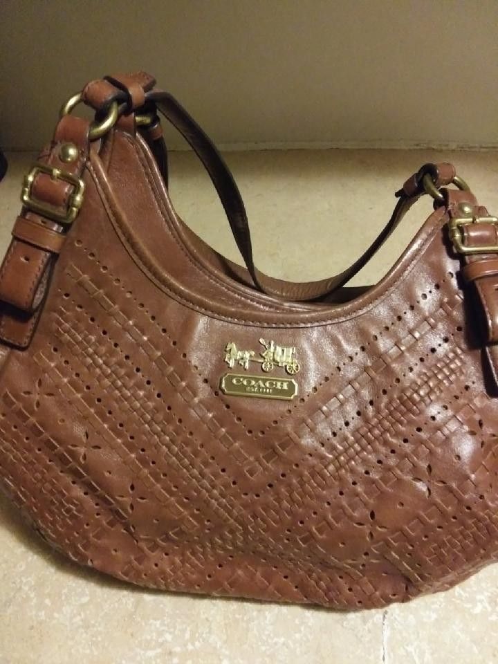 Coach Madison Maggie Small Brown Shoulder Bag