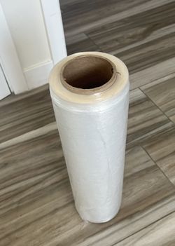 standard 17”x1500’ hand-grade roll clear plastic stretch wrap