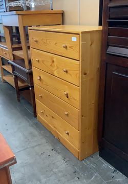 Chest Dresser 5 Drawers Solid Wood