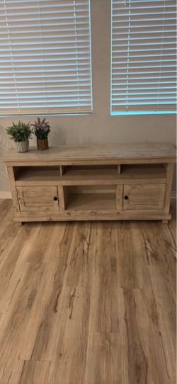 Rustic Natural Wood TV Stand / Media Console