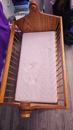 Handmade wooden cradle