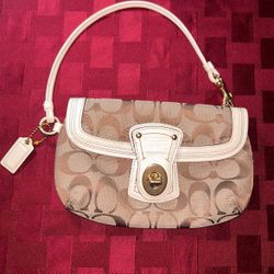 Coach Legacy Signature Flap Wristlet 