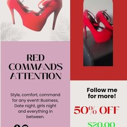 Red Criss-cross Heels