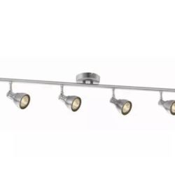 Hampton Bay 34-7/8 in. 4-Light Brushed Nickel Fixed Track Lighting Kit