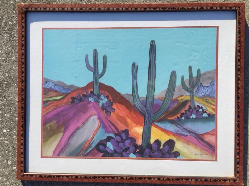 CACTUS TRIO BY ANN HART DAVIS SOUTHWEST LITHO FRAMED for Sale in ...