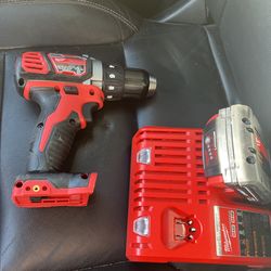 New Milwaukee m18 drill, one battery, and charger