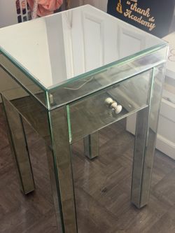 Mirrored Bedside Nightstand