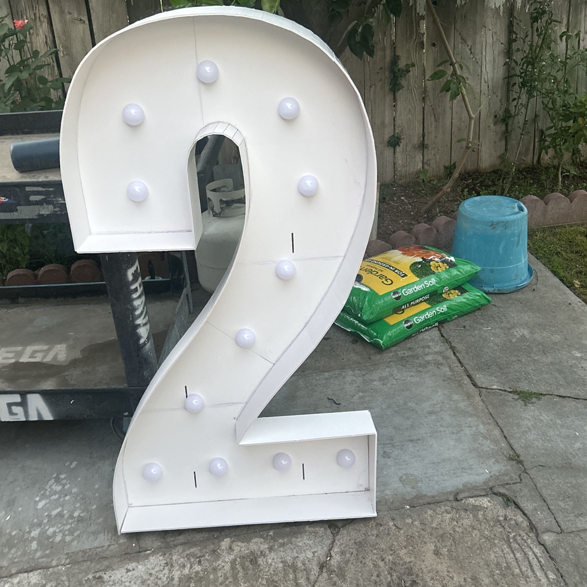 Foam Marquee Number
