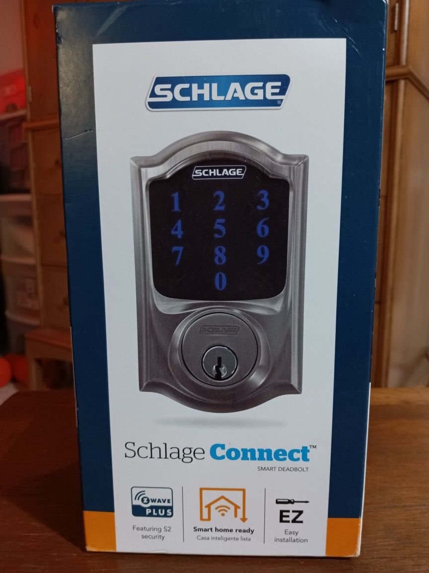 Schlage Connect Smart Deadbolt, in satin nickel