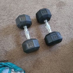 2-25lb Dumbells 