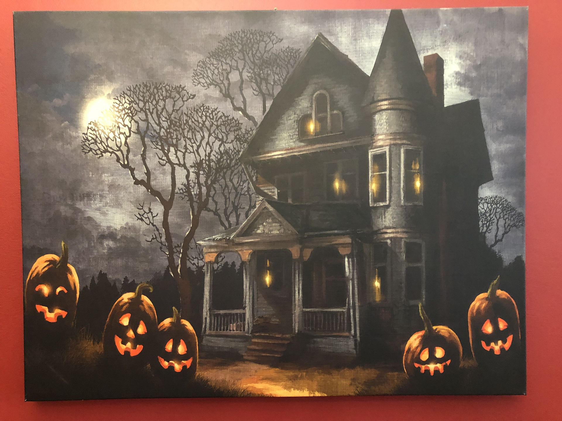 LED lighted Halloween Picture