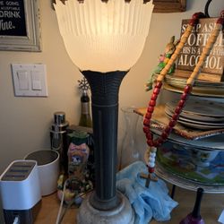 Vintage 1920s-1940s Art Deco Torchiere Table Lamp