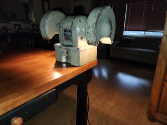 Vintage Black & Decker Grinder Turned To Shop Light 1950's