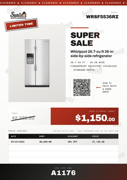 Whirlpool WRSF5536RZ Refrigerator
