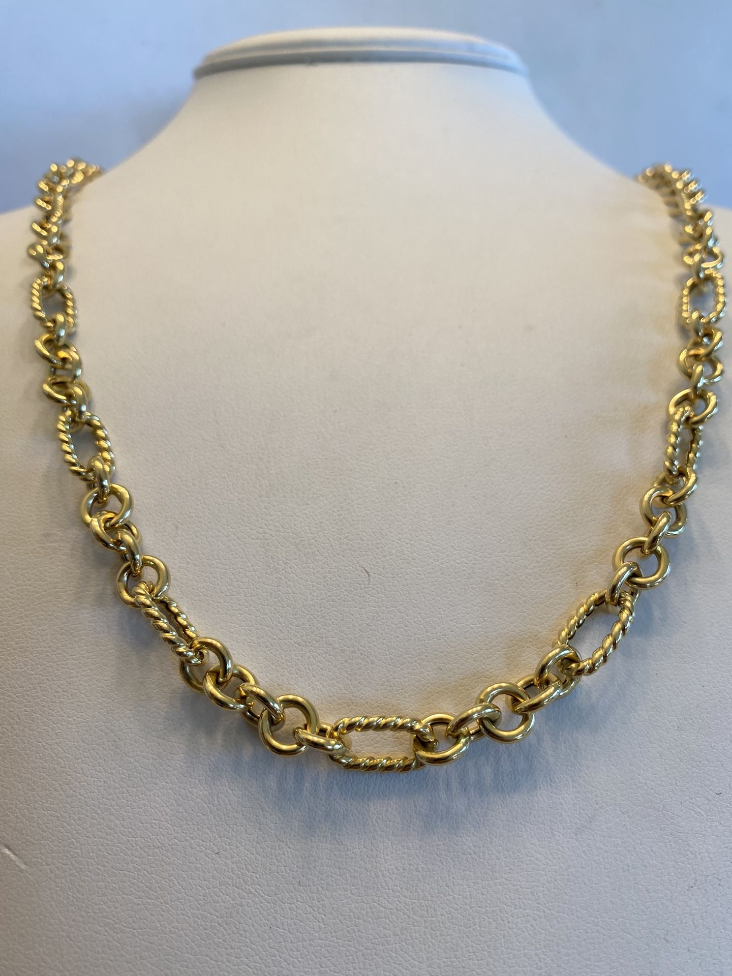 14KT YELLOW GOLD CHAIN 15.1g, 24” Semi Hollow