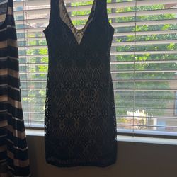 Black/beige Dress