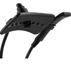 Four Spray Settings Shower Head Set Oil Rubbed Bronze and Black Finishing with 60" Long Stainless St