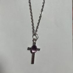 amethyst cross necklace 