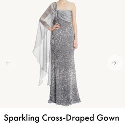 Sparkling Cross-draped Gown