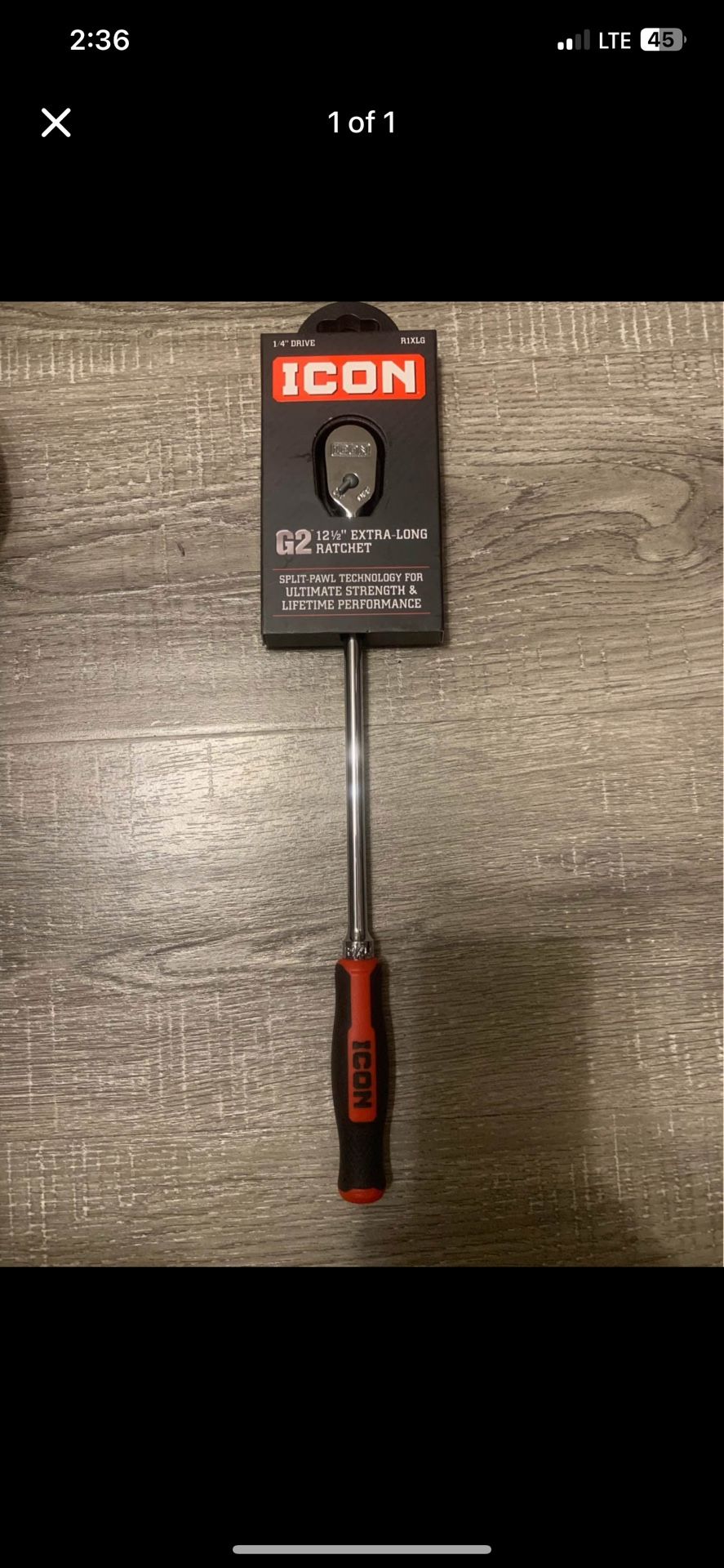 Icon G2 1/4 Extra Long Ratchet 