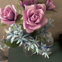 Artificial Flowers With Vase