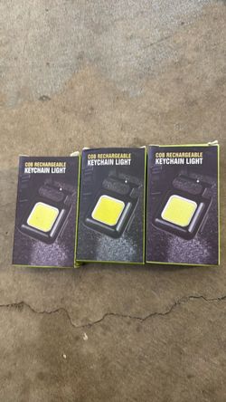 COB Keychain Work Light Flashlight x3