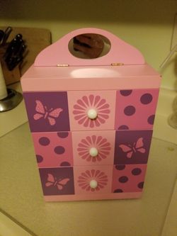 Jewelry box 3 drawers &mirror