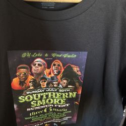Three Six Mafia Southern Smoke Tour Shirt 2XL/ Small