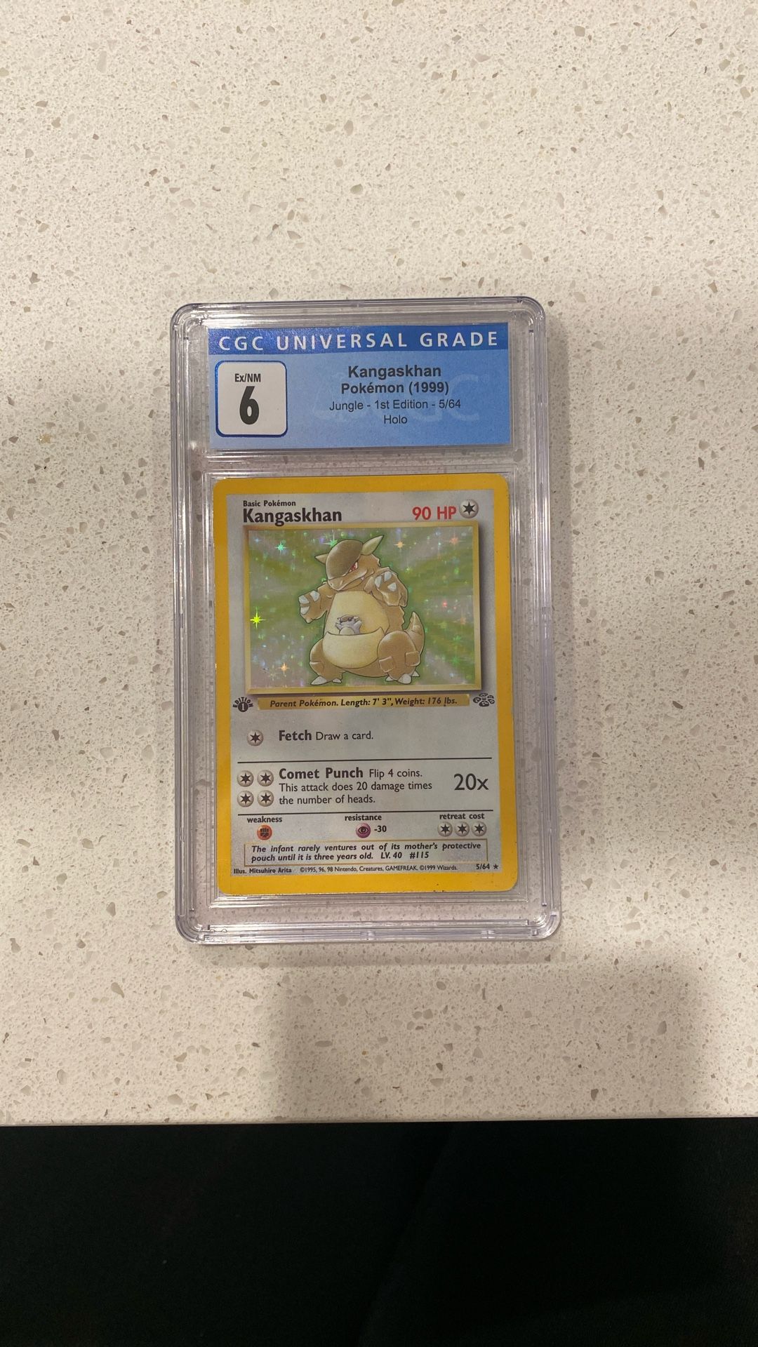 Pokemon Kangaskhan Jungle 1st Edition Holo 5/64