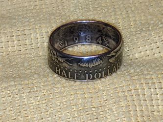 JFK half dollar ring