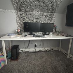 white ikea desk 
