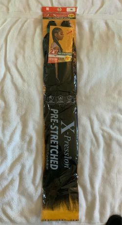 Sensationnel 2X X-Pression Pre-Stretched Braiding Hair 72” – 1B Black – New