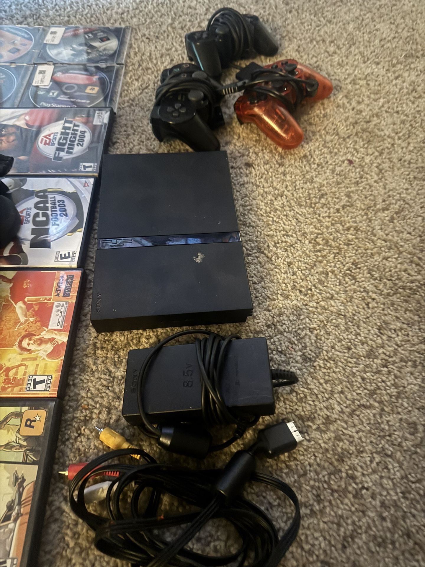 PS2 Slim Console And Game Collection