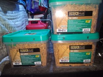 25 Lb Deckmate 3" And 2 1/2" Deck Screws Tan Color