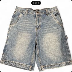 baggy blue, light washed jorts