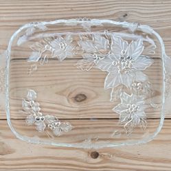 Mikasa Poinsettia 16" Rectangular Handled Tray 