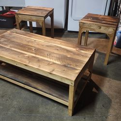 Rústico Juego De Mesas